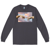 Smoke creation of adam hands aesthetic t shirt Long Sleeve Tee - InspiraDesign