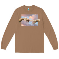 Toasted Coconut creation of adam hands aesthetic t shirt Long Sleeve Tee - InspiraDesign