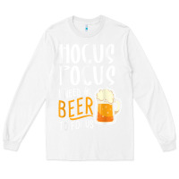 White Hocus Pocus I Need Beer To Focus Funny Halloween Witch 1 Long Sleeve Tee - InspiraDesign
