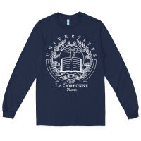 Navy Universite Paris La Sorbonne Long Sleeve Tee - InspiraDesign