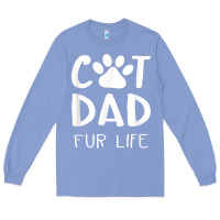 Colony Blue funny cat dad fathers day gift shirt fur life cat tee Long Sleeve Tee - InspiraDesign