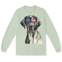 Matcha great dane sunglasses american usa flag 4th of july fourth t shirt Long Sleeve Tee - InspiraDesign