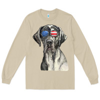 Mushroom great dane sunglasses american usa flag 4th of july fourth t shirt Long Sleeve Tee - InspiraDesign