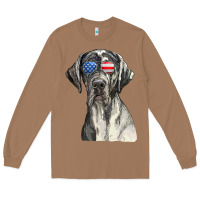 Toasted Coconut great dane sunglasses american usa flag 4th of july fourth t shirt Long Sleeve Tee - InspiraDesign