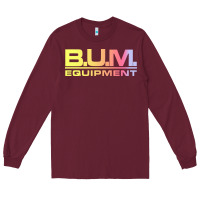 Burgundy vintage bum equipment 02 Long Sleeve Tee - InspiraDesign
