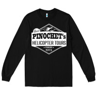 Black Pinochet Helicopter Tours Long Sleeve Tee - InspiraDesign