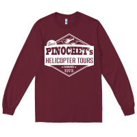 Burgundy Pinochet Helicopter Tours Long Sleeve Tee - InspiraDesign