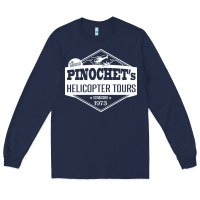 Navy Pinochet Helicopter Tours Long Sleeve Tee - InspiraDesign