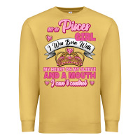 Antique Gold As A Pisces Girl I Was Born With My Heart On My Sleeve And A Mouth Premium Sweatshirt - Jasminsmagicworld