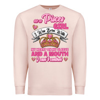 Pale Pink As A Pisces Girl I Was Born With My Heart On My Sleeve And A Mouth Premium Sweatshirt - Jasminsmagicworld