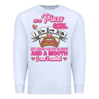 White As A Pisces Girl I Was Born With My Heart On My Sleeve And A Mouth Premium Sweatshirt - Jasminsmagicworld