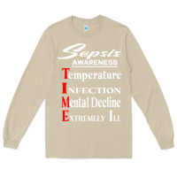 Mushroom Sepsis Awareness  Know Sepsis Signs  Sepsis Surviv Long Sleeve Tee - InspiraDesign