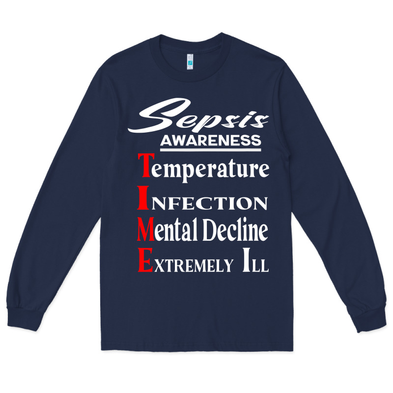 Sepsis Awareness  Know Sepsis Signs  Sepsis Surviv Long Sleeve Tee by InspiraDesign | Teevron