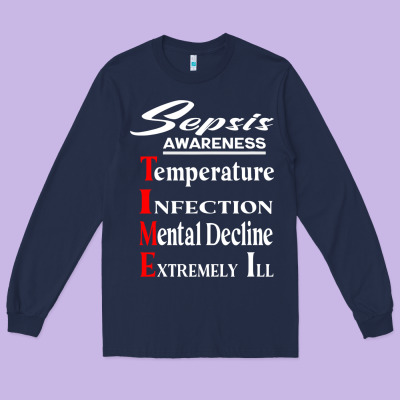 Sepsis Awareness  Know Sepsis Signs  Sepsis Surviv Long Sleeve Tee Designed By Inspiradesign