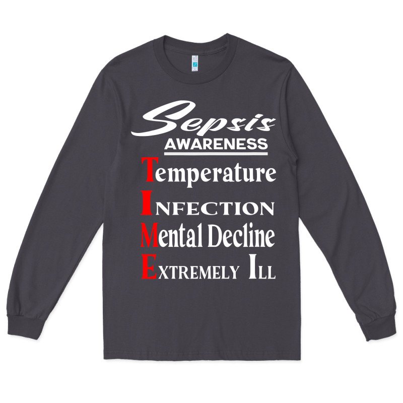 Sepsis Awareness  Know Sepsis Signs  Sepsis Surviv Long Sleeve Tee by InspiraDesign | Teevron