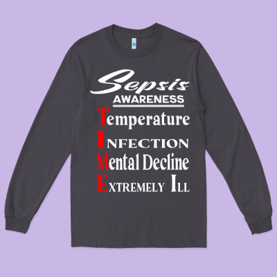 Sepsis Awareness  Know Sepsis Signs  Sepsis Surviv Long Sleeve Tee Designed By Inspiradesign