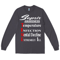 Smoke Sepsis Awareness  Know Sepsis Signs  Sepsis Surviv Long Sleeve Tee - InspiraDesign