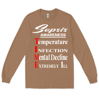 Toasted Coconut Sepsis Awareness  Know Sepsis Signs  Sepsis Surviv Long Sleeve Tee - InspiraDesign