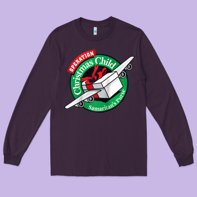 Samaritan's Purse Operation Christmas Child Funny Raglan Baseball Tee Long Sleeve Tee Designed By Inspiradesign