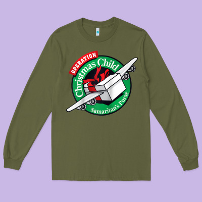Samaritan's Purse Operation Christmas Child Funny Raglan Baseball Tee Long Sleeve Tee Designed By Inspiradesign