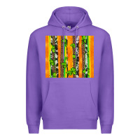 Purple st patricks shamrock with cowhide Premium Hoodie - Artiststas
