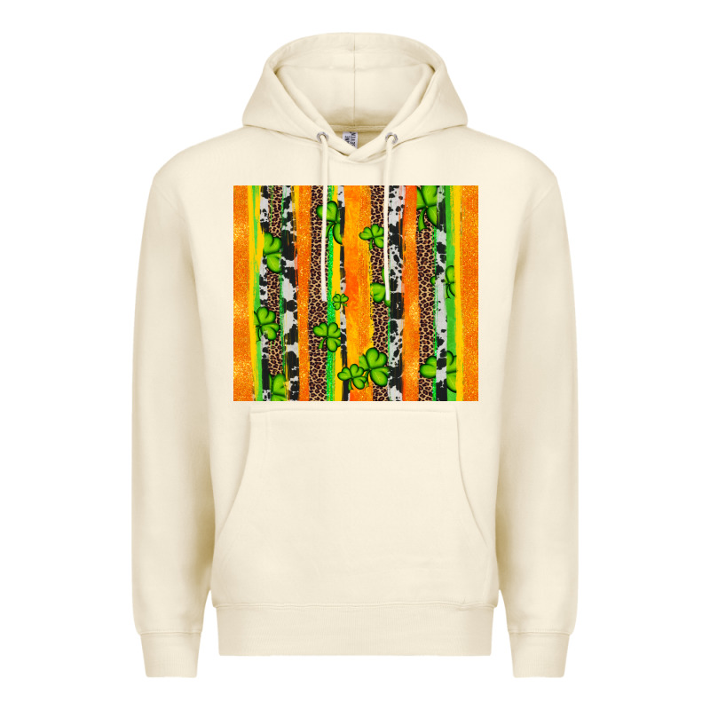 St Patricks Shamrock With Cowhide Premium Hoodie by Artiststas | Teevron