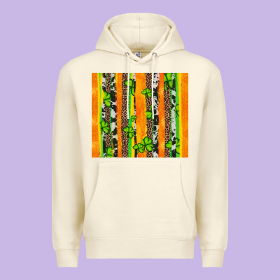 St Patricks Shamrock With Cowhide Premium Hoodie Designed By Artiststas