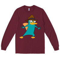 Burgundy Perry The Platypus Long Sleeve Tee - InspiraDesign