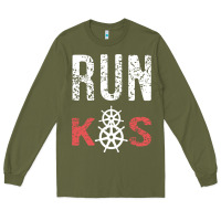 Army Green RUN k8s Long Sleeve Tee - InspiraDesign