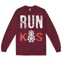 Burgundy RUN k8s Long Sleeve Tee - InspiraDesign