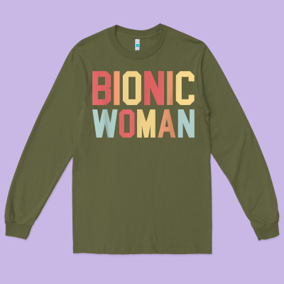 Bionic Woman Injury Accident Broken Hip Leg Arm Surgery T Shirt Long Sleeve Tee Designed By Inspiradesign