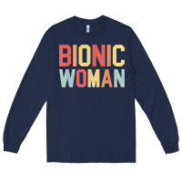 Navy bionic woman injury accident broken hip leg arm surgery t shirt Long Sleeve Tee - InspiraDesign