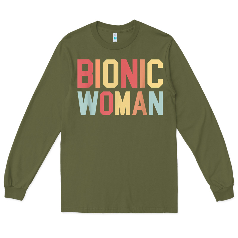 Bionic Woman Injury Accident Broken Hip Leg Arm Surgery T Shirt Long Sleeve Tee by InspiraDesign | Teevron
