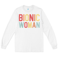 White bionic woman injury accident broken hip leg arm surgery t shirt Long Sleeve Tee - InspiraDesign