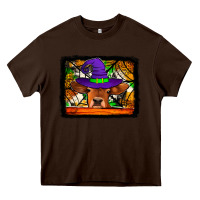 Chocolate Brown halloween heifer Heavy Core Tee - Jasminsmagicworld