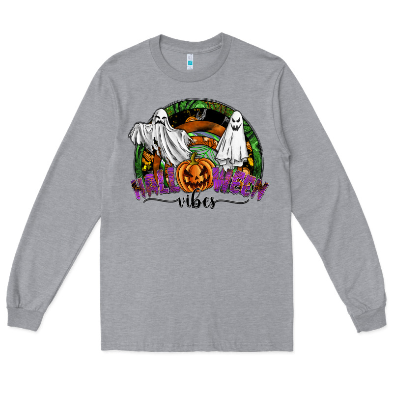 Halloween Vibes Long Sleeve Tee by SublimationCraftShop | Teevron