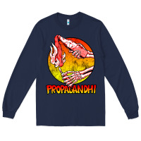 Navy Propagandhi Merch Essential Long Sleeve Tee - InspiraDesign