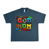 Midnight Navy autism god mom Urban Heavy Tee - LillyAllenDesigns