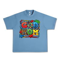 Pebble Blue autism god mom Urban Heavy Tee - LillyAllenDesigns
