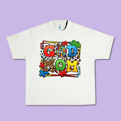 Autism God Mom Urban Heavy Tee Designed By Lillyallendesigns