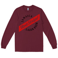 Burgundy jamaica red stripe lager beer Long Sleeve Tee - InspiraDesign