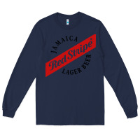 Navy jamaica red stripe lager beer Long Sleeve Tee - InspiraDesign