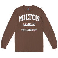 Chestnut milton delaware de vintage state athletic style t shirt Long Sleeve Tee - InspiraDesign