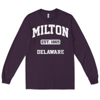 Plum milton delaware de vintage state athletic style t shirt Long Sleeve Tee - InspiraDesign