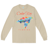 Mushroom Cedar Key Florida Watercolor Sea Turtle Sweatshirt Long Sleeve Tee - InspiraDesign