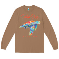 Toasted Coconut Cedar Key Florida Watercolor Sea Turtle Sweatshirt Long Sleeve Tee - InspiraDesign