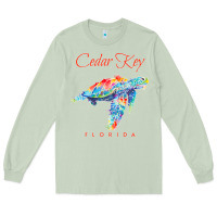 Matcha Cedar Key Florida Watercolor Sea Turtle Sweatshirt Long Sleeve Tee - InspiraDesign