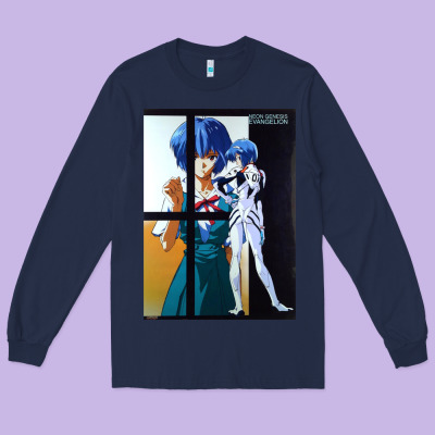 Neon Genesis Evangelion Rei Ayanami Long Sleeve Tee Designed By Inspiradesign