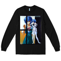 Black Neon Genesis Evangelion Rei Ayanami Long Sleeve Tee - InspiraDesign