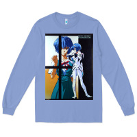 Colony Blue Neon Genesis Evangelion Rei Ayanami Long Sleeve Tee - InspiraDesign